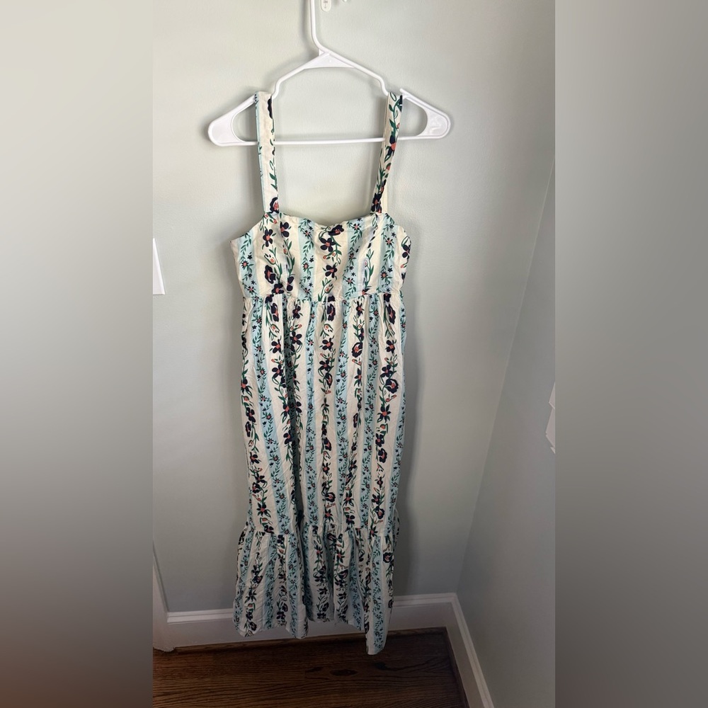Mable Floral Striped Maxi Dress